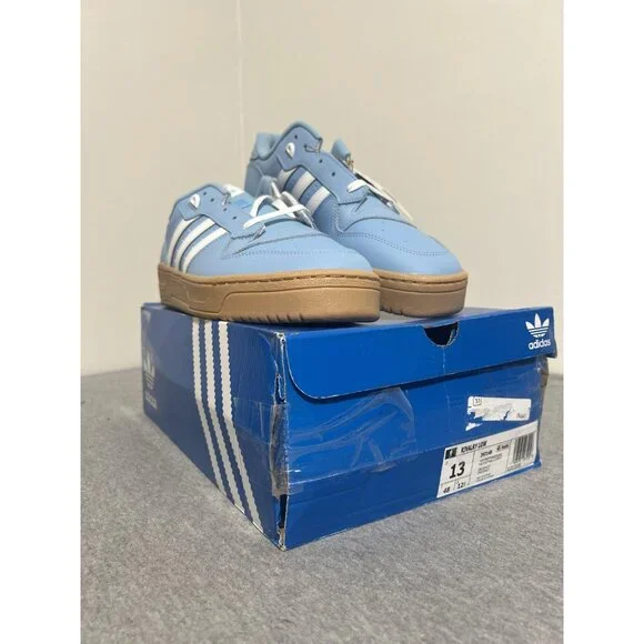 Adidas Rivalry Low Shoes Mens Size 13 Blue White Gum Sole Originals JH7149 New - Picture 3 of 16